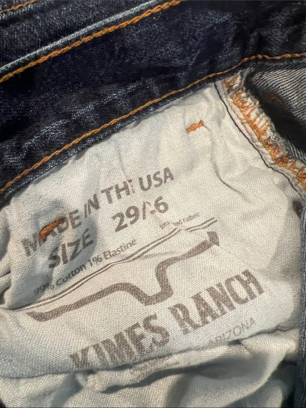 Kimes Ranch Men's Blue Straight Leg Jeans with Button Fly 29x36 - Picture 3 of 7